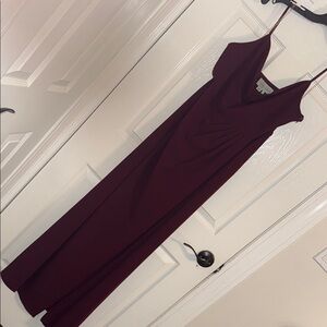 Elegant Burgundy Women's Dress